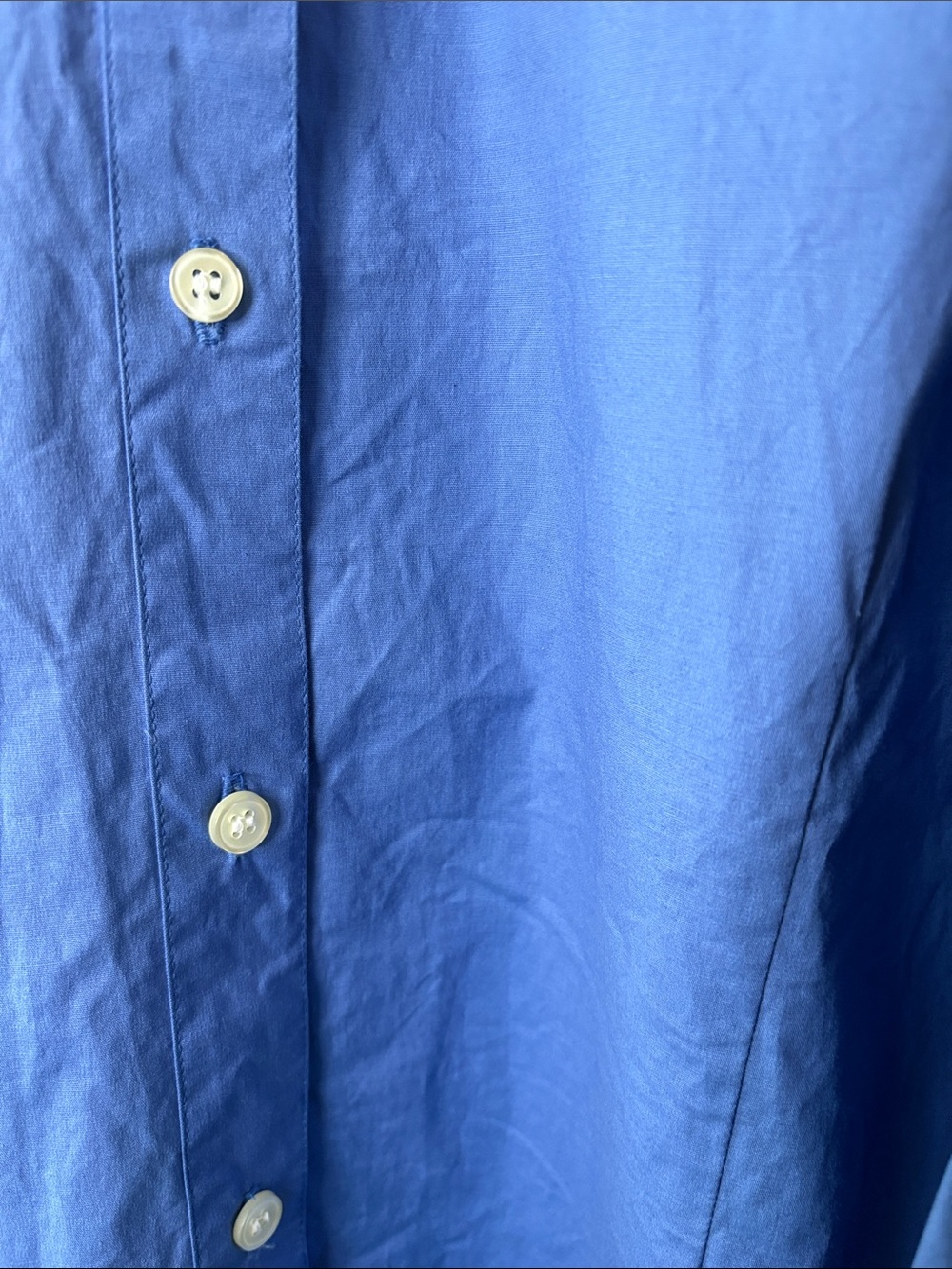 DC Women's Solid Blue Button-Up Shirt - 3X - Picture 3 of 4